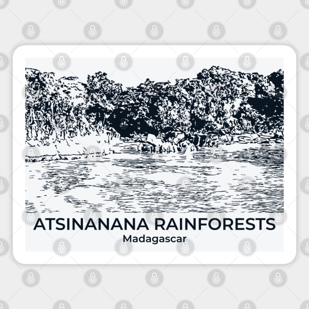 Atsinanana Rainforests - Madagascar Magnet by Lakeric